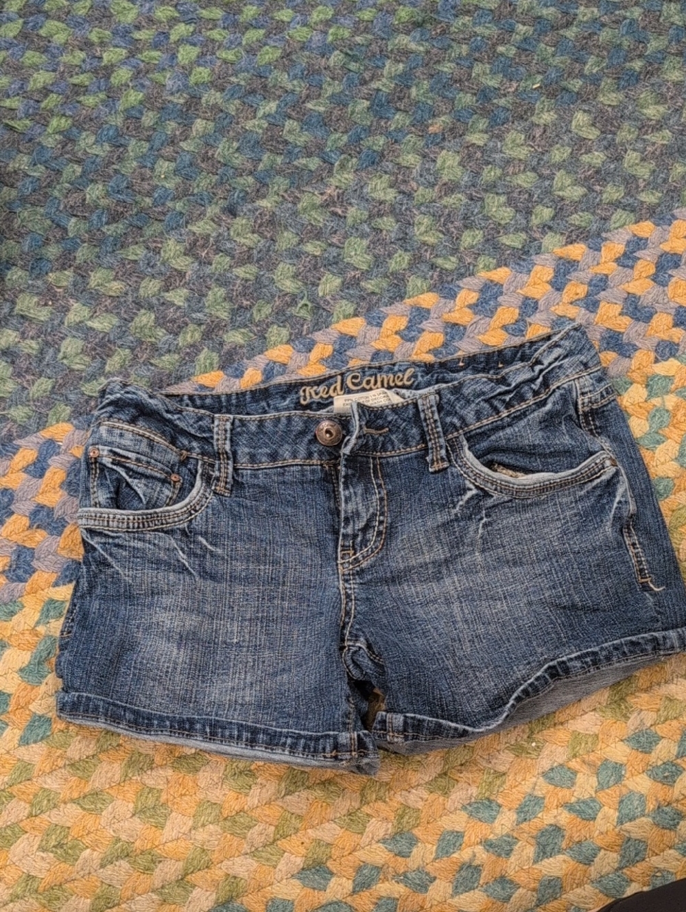 Red Camel Women's Dark Blue Denim Jean Shorts